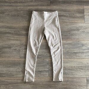 Zara Beige Zipper Leggings